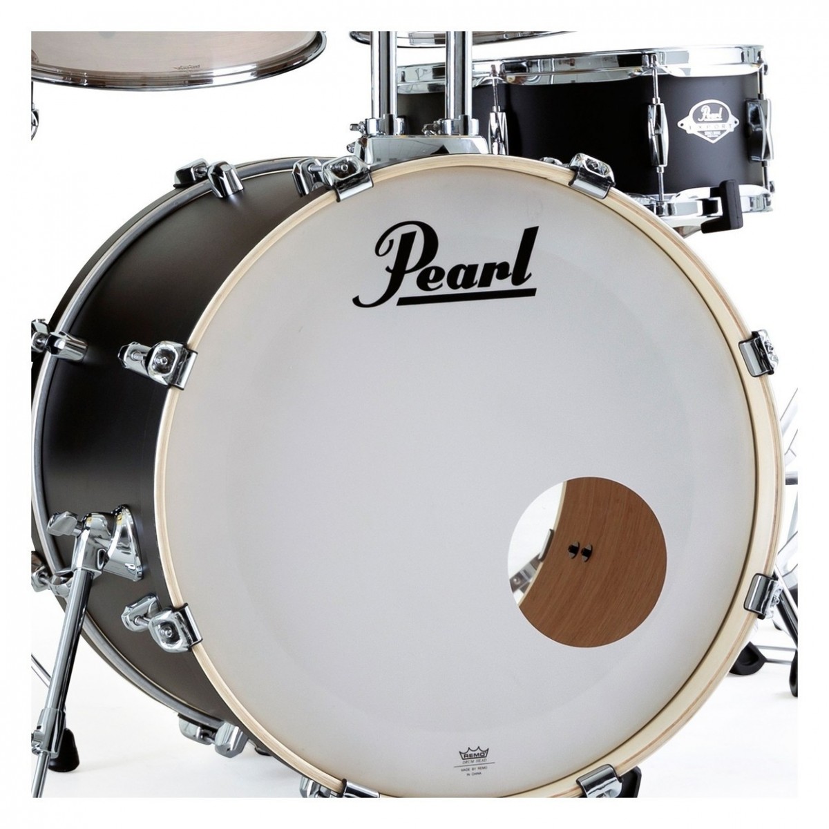 Disc Pearl Export Fusion Drum Kit W Free Stool Satin Shadow