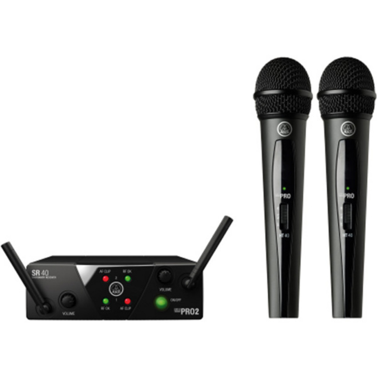 AKG WMS40 Sistema Duplo De Microfones Vocais Mini Sem Fios Como