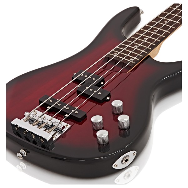 Guitare Basse Chicago Par Gear Music Trans Red Burst Bo Te Ouverte