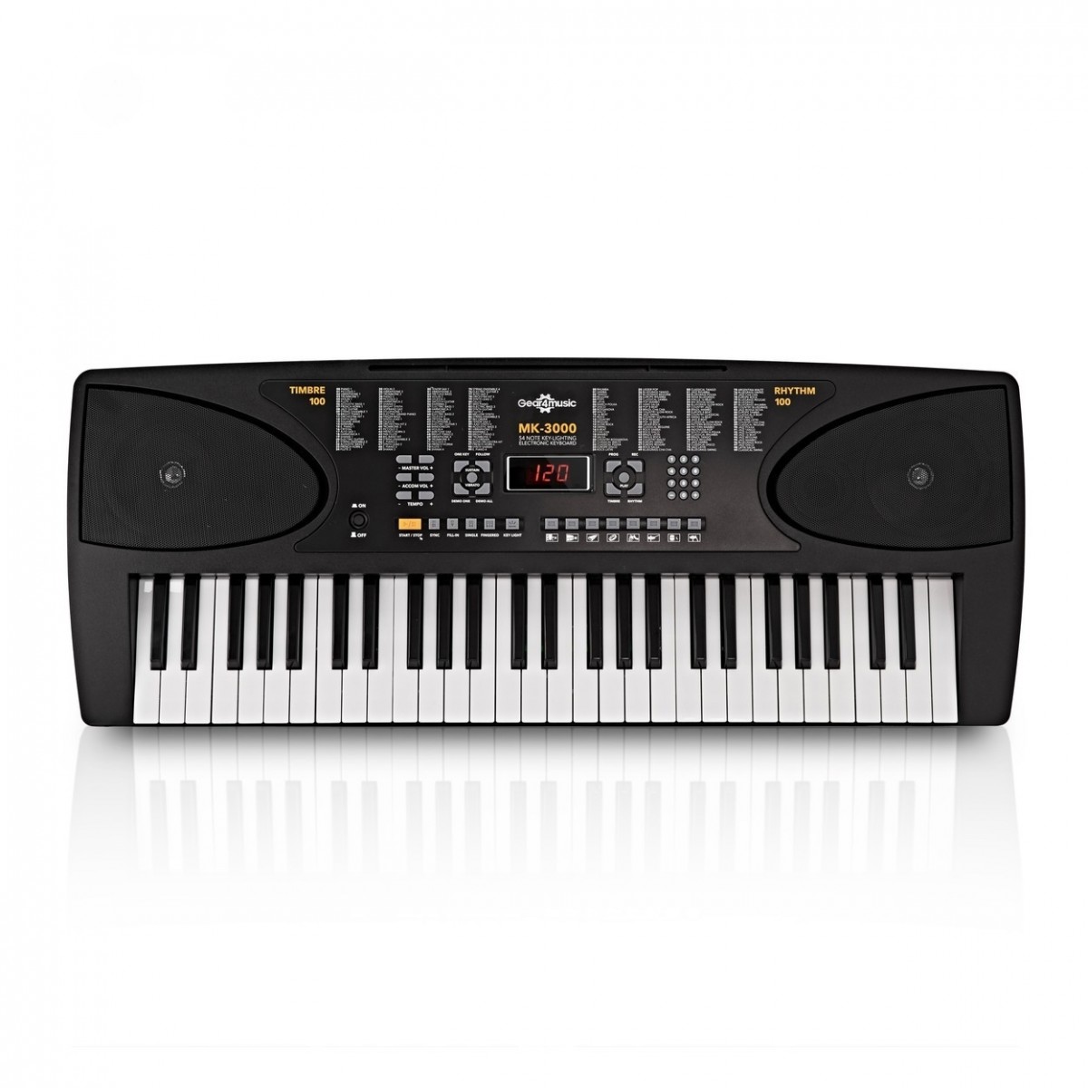 MK 3000 Teclado 54 Teclas Iluminadas Gear4music Pacote Completo