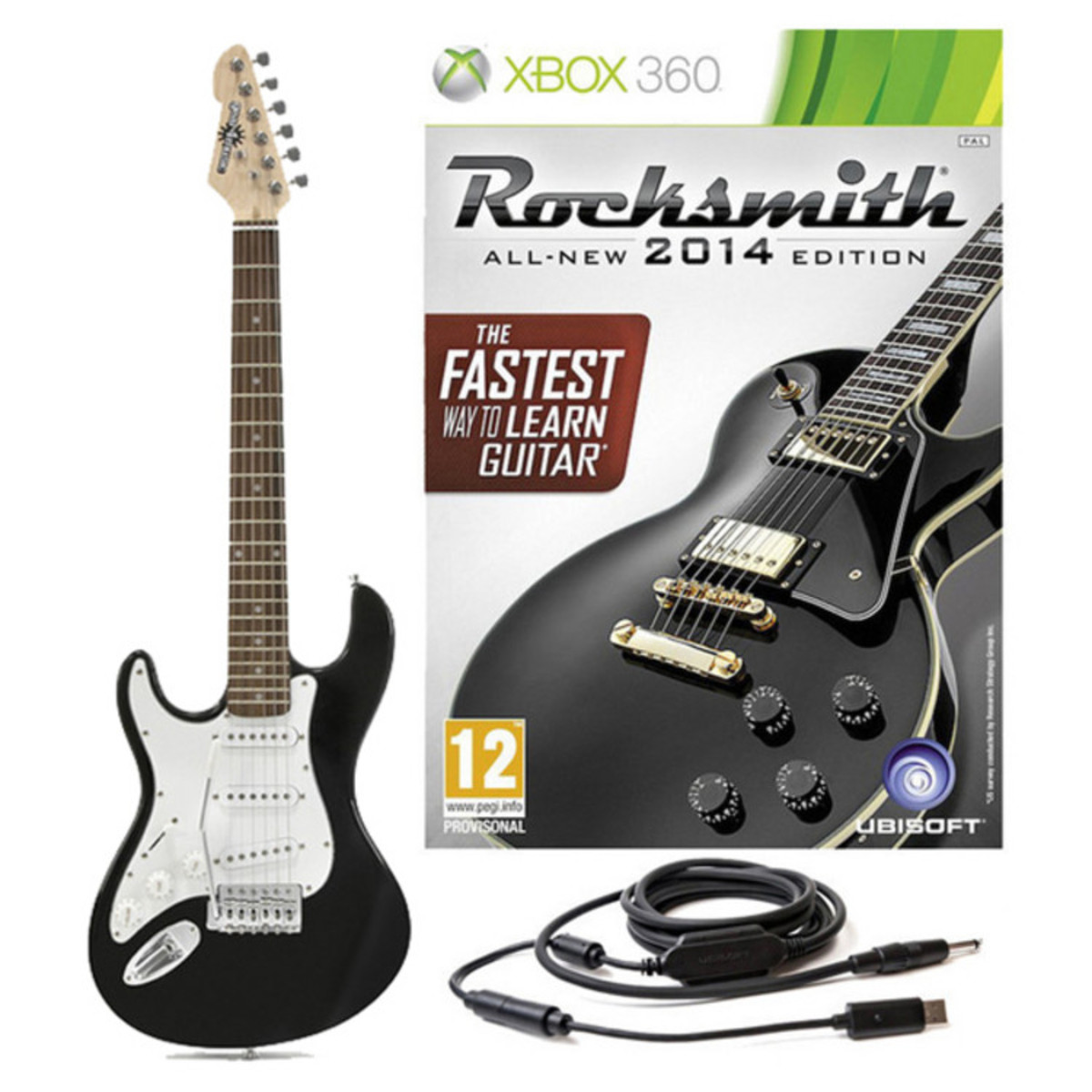 Disc Rocksmith Xbox La Left Handed Guitar Black At