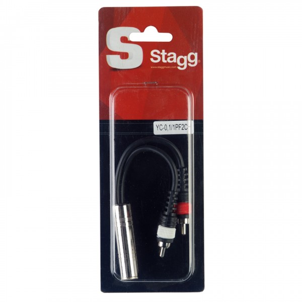 Disc Stagg Female Stereo Jack X Male Rca Plug Adaptor Cable At Gear Music