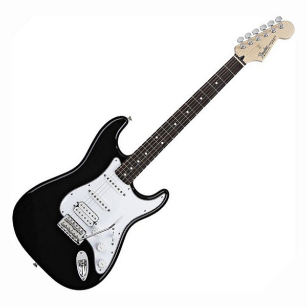 DISC Squier By Fender Standard Fat Stratocaster, RW, Black at  