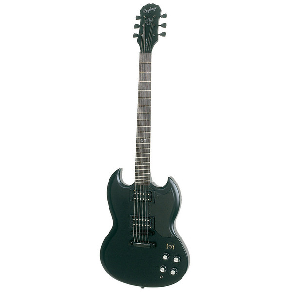 DISC Epiphone SG Goth G-400 Electric Guitar, Black Satin | Gear4music