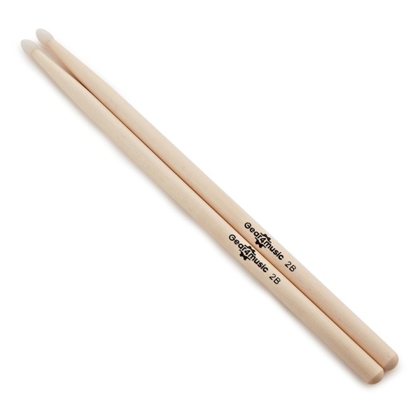 2B Nylon Tip Maple Drumsticks by Gear4music
