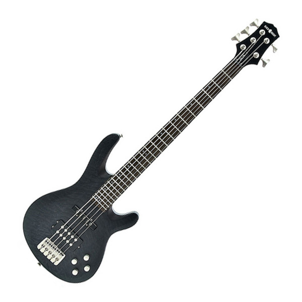 Black Knight CB-12 5 String Bass Guitar, Black Satin