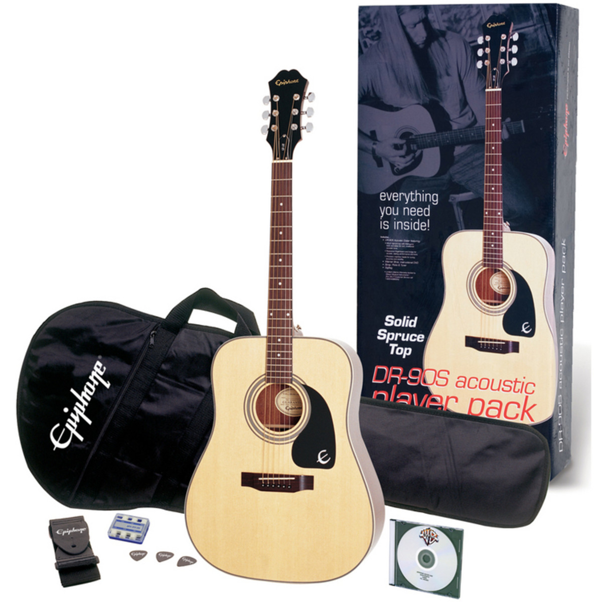 DISC Epiphone DR-90S Acoustic Player Pack at Gear4music