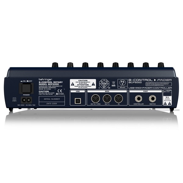 Behringer BCF2000 Control Surface, Rear