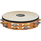 Meinl Percussion TAH2MSNT, Tambourin Combo sur Cadre/Montable avec Peau, deux rang&eacute;es