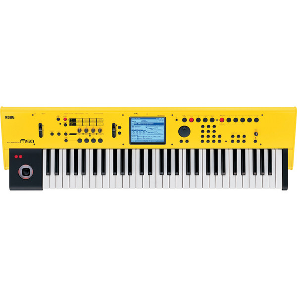 DISC Korg M50 61-Key Music WKSTN Ltd Yellow, FREE Pedal & Dust