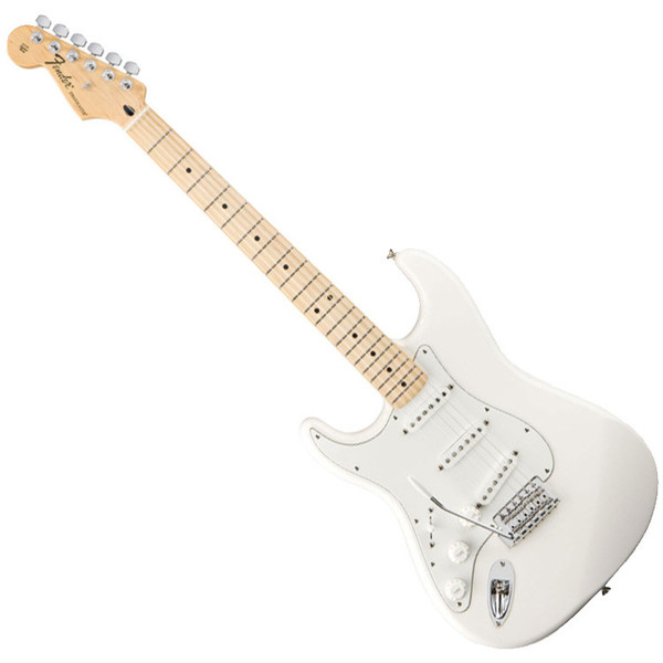 Fender Standard Stratocaster LH Electric Guitar, MN, Arctic White