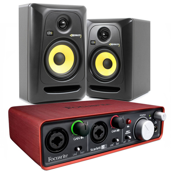 Focusrite Scarlett 2i2 and KRK RP5 Studio Pack