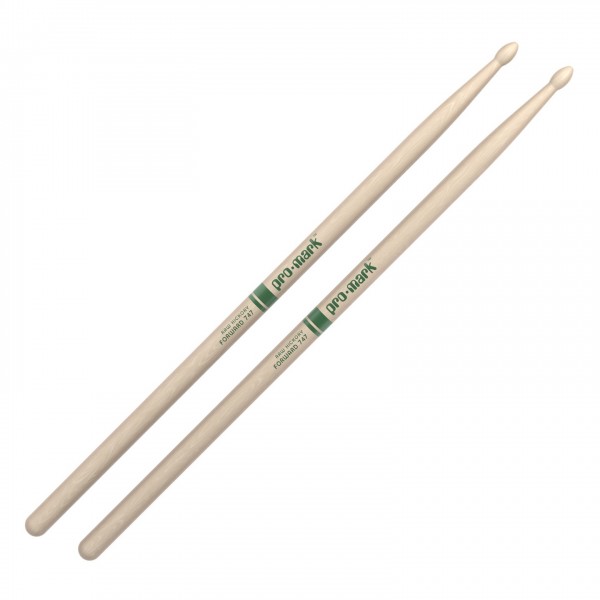 Promark Classic Forward 747 Raw Hickory Drumsticks, Wood Tip