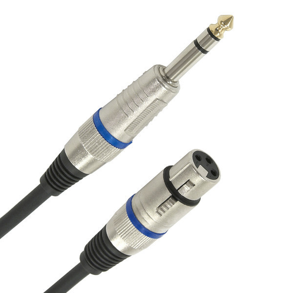 XLR (F) - Balanced 1/4'' Jack Pro Cable, 1m