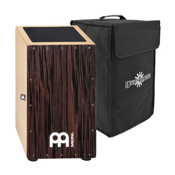 Meinl Snare Cajon, Ebony Frontplate with FREE Cajon Bag