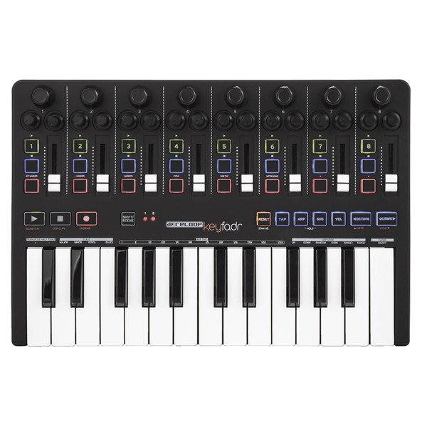 Reloop Keyfadr MIDI Controller with Faders and Keyboard