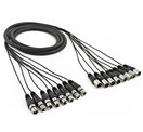 8 x XLR (M) - XLR (F) Cable Loom, 3m