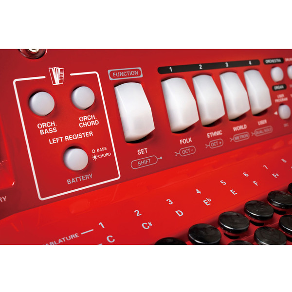 Roland FR18 V- Accordion Diatonic - No Speakers -  Red