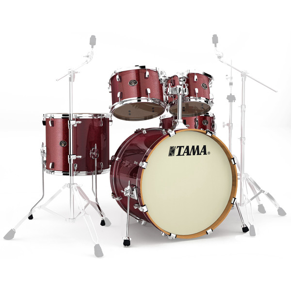 Tama Silverstar 22'' 5 Piece Shell Pack, Vintage Burgundy Sparkle