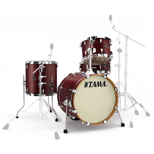 Tama Silverstar Custom Tamo Ash 18in 4Pc Shell Pack, Satin Mahogany