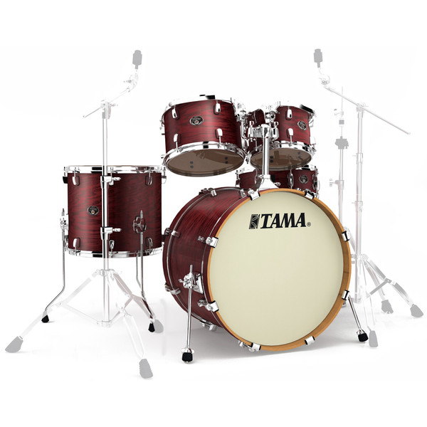 Tama Silverstar Custom Tamo Ash 22'' 5Pc Shell Pack, Satin Mahogany