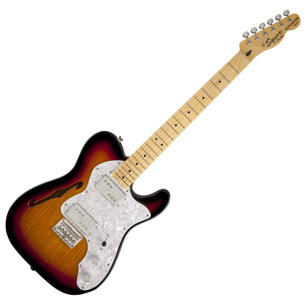 Squier by Fender Vintage Modified 72 Thinline, MN, 3 Tone Sunburst