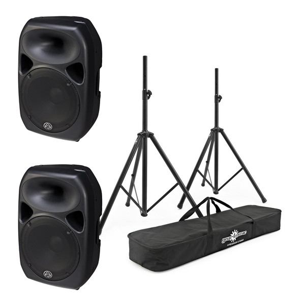 Wharfedale Pro Titan 15D Active PA Speaker Pair with FREE Stands