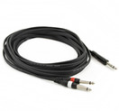 Stereo Jack - Mono Jack(x2) Kabel, 9m