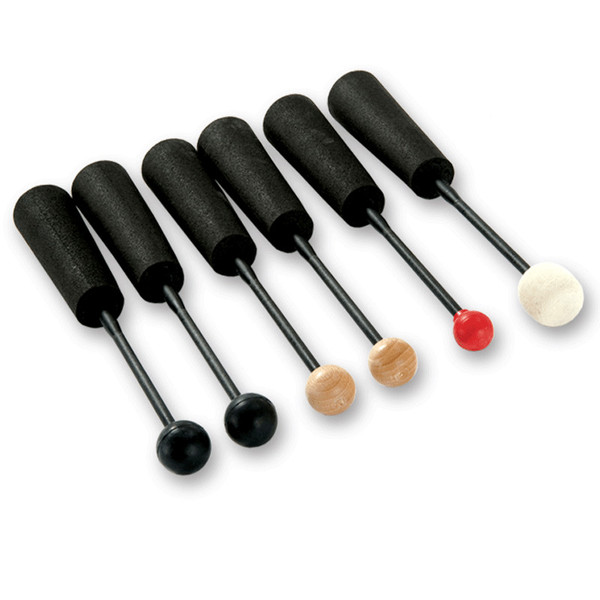 Percussion Plus PP718 Easy Grip Mini Mallets and Beaters, 6 Pack