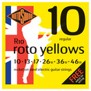 Rotosound R10 Roto Cuerdas de Guitarra El&eacute;ctrica, N&iacute;quel Amarillo, Cal. 10-46