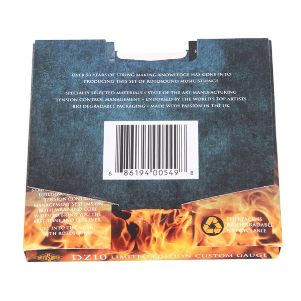 Rotosound DZ10 Dark Zone Electric Guitar Strings, 10-60