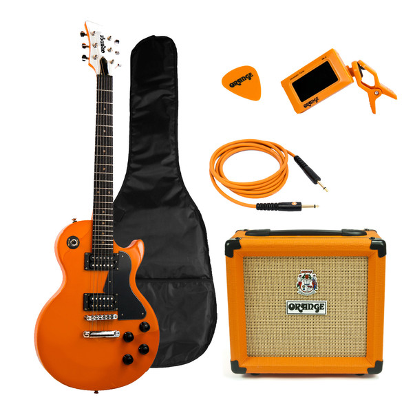 Orange Crush PiX CR12L Guitar and Amp Starter Pack, Orange