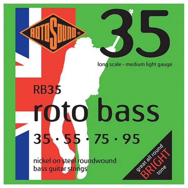 Rotosound RB35 Nickel Bass Guitar Strings, 35-95