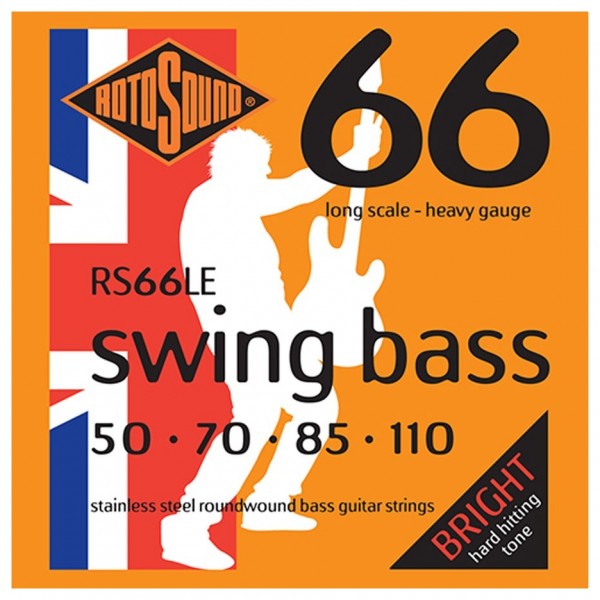 Rotosound RS66LE Stainless Steel Bass Guitar Strings, 50-110