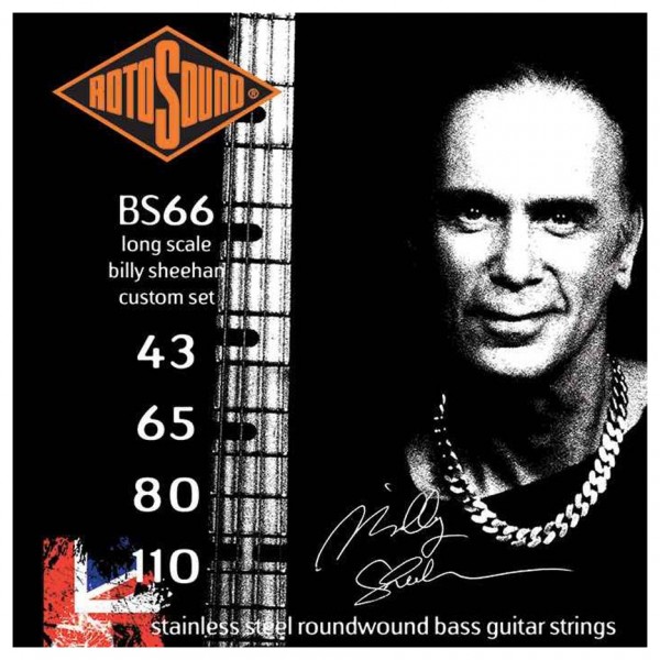 Rotosound BS66 Billy Sheenan Signature Bass Guitar Strings, 43-110