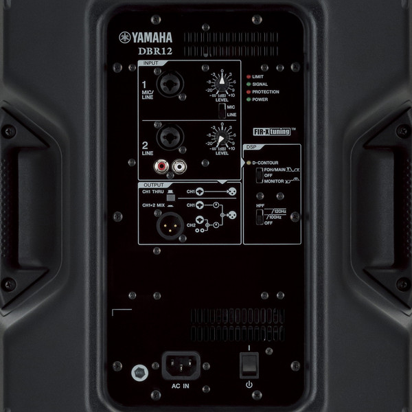 Yamaha DBR 12 Active PA Speaker panel