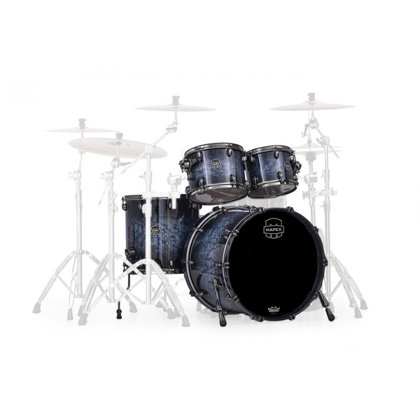Mapex Saturn IV Exotic Fusion 22in 4pc Shell Pack, Deep Water Ash