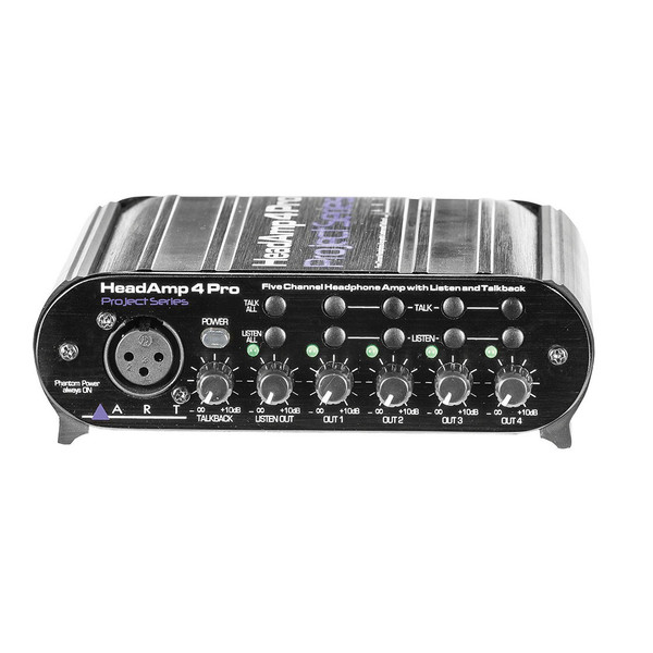 Art HeadAmp 4 Pro, Five Channel Headphone Amplifier with Talkback