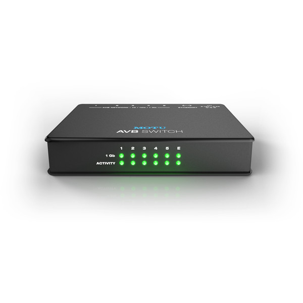 Motu AVB Switch, Five-Point AVB Ethernet Switch 