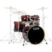 PDP Drums Konzept Ahorn 22'' CM5 Shell Pack, rot/schwarz Glanz