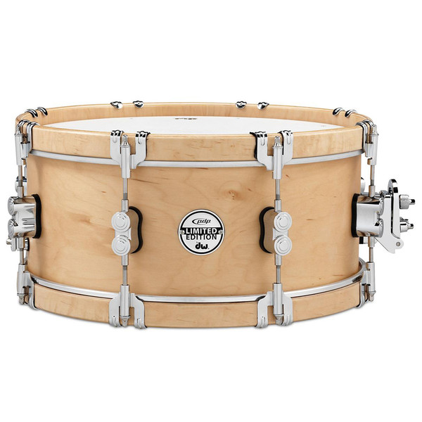 PDP Drums 14'' x 6'' Maple Snare with Wood Hoops, Gloss Natural