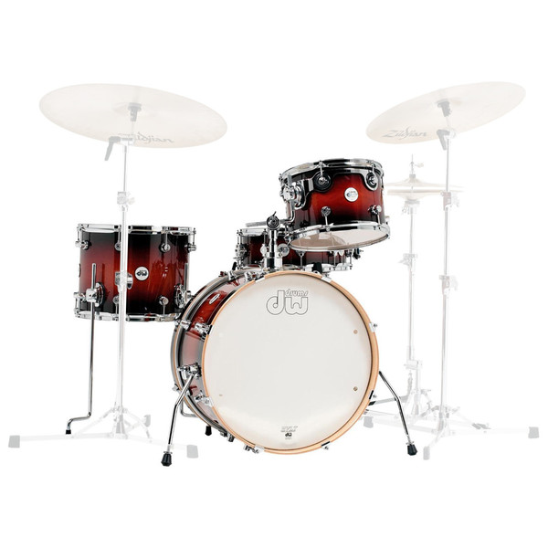 DW Frequent Flyer Gloss Lacquer 20'' Maple Shell Pack, Tobacco Burst