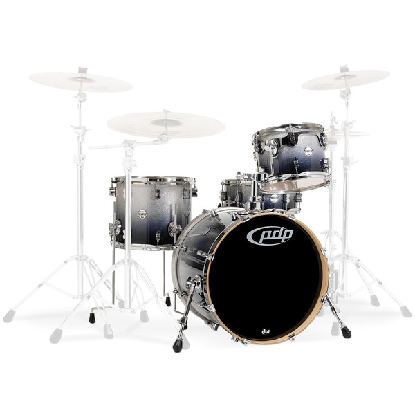 PDP Drums Concept Maple 20'' CM4 Shell Pack, Silver to Black Fade