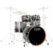PDP Drums Konzept Ahorn 22'' CM5 Shell Pack, Silber, schwarz, verblassen