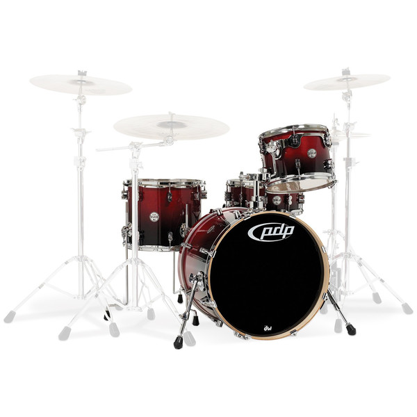 PDP Drums Concept Birch 20'' CB4 Shell Pack, Cherry to Black fade