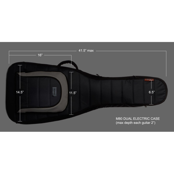 Mono M80 Dual Electric Gig Bag, Black at Gear4music
