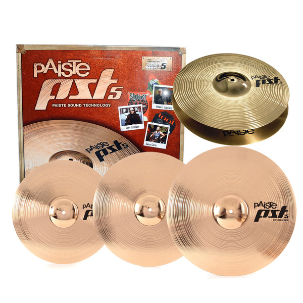 Paiste PST 5 N Rock Cymbal Set with Extra 18'' Crash Cymbal