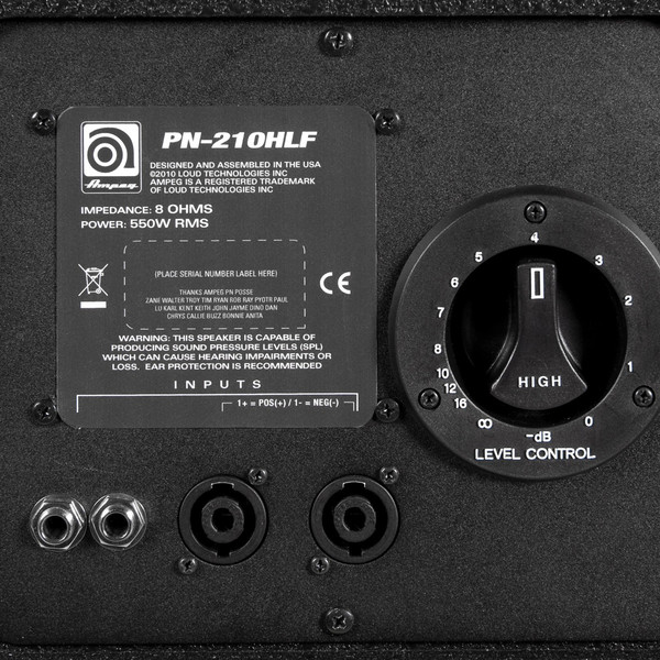 Ampeg PN-210HLF 2 x 10'' Speaker Cabinet