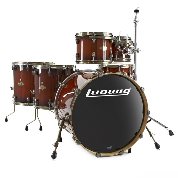 Ludwig Epic Euro Acoustic Drum Kit, Mahogany Burst