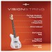 VISIONSTRING 3/4 Bass Guitar, White Infographic